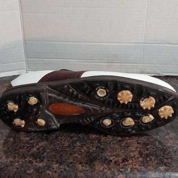 FootJoy Brown and White Men's Oxfords...SIZE 7.5 XW..."AS IS" - Picture 5 of 9